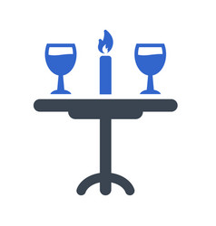 Candle Light Dinner Icon