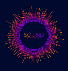 Circle Sound Wave Visualization Pixelated Music