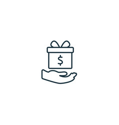 Donation Icon Monochrome Simple Sign From