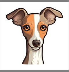 Italian Greyhound Dog Breed Cute Cartoon Kawaii