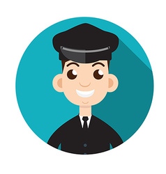 Limo Driver Limousine Driver Icon Flat Style