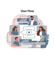 User Flow Visualization Concept Flat