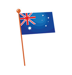 Australian Flag In Pole