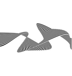 Black And White Abstract Wavy Line Stripes