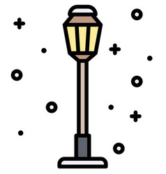 Lamp Post With Snow Icon Winter City Related