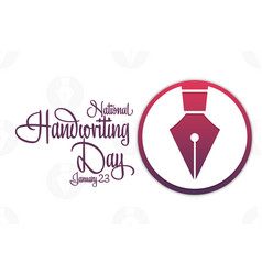 National Handwriting Day January 23 Holiday