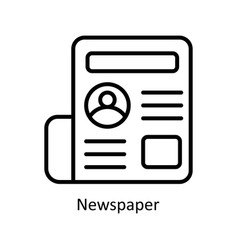 Newspaper Outline Icon Design