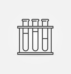 Test Tubes Rack Concept Thin Line Icon Or Sign