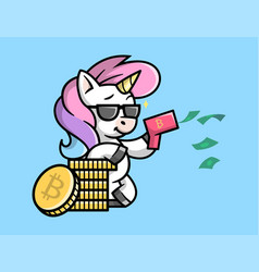 A Cute Unicorn Is Bringing Money Gun