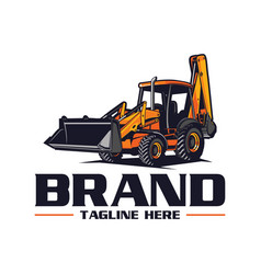 Backhoe Loaders Logo Tractor With Bucket Logo