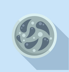 Bacterium Icon Flat Petri Dish