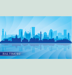 Baltimore City Skyline Silhouette Background