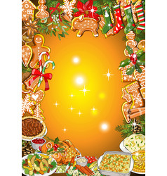 Christmas Dinner Invitation Or Greeting Card