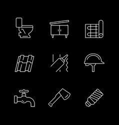 Set Line Icons Of House Repair