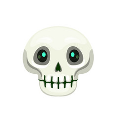 Cartoon Halloween Skull Emoji Eerie Dead Head