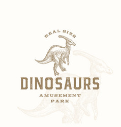 Real Size Dinosaurs Amusement Park Abstract Sign