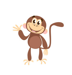 Cheerful Monkey Waving Hand