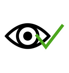 Eye And Check Mark Or Visible Check