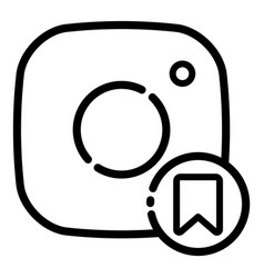 Instagram Bookmark Flat Icon Isolated On White