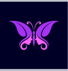 Women Butterfly Logo With Face