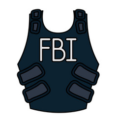 Fbi Bulletproof Vest Isolated Icon