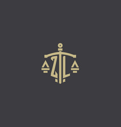 Letter Zl Logo For Law Office And Attorney