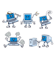 Computer Service Mascot Laptop Repair Character