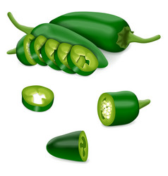 Cutting Green Jalapeno Chili Peppers