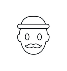 Old Man Icon In Trendy Flat Style Isolated