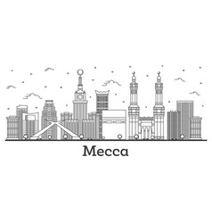 Outline Mecca Saudi Arabia City Skyline