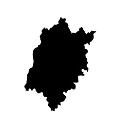 Province Fujian Map Silhouette