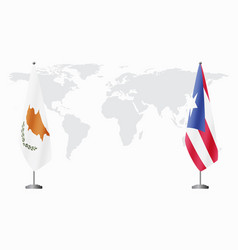 Republic Of Cyprus And Puerto Rico Flags