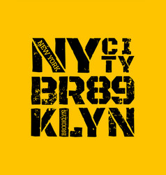 District of new york brooklyn Royalty Free Vector Image