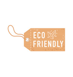 Eco Friendly Brown Tag With Leaf Symbol