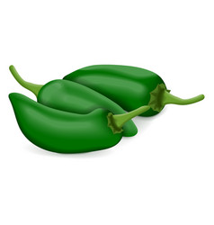 Group Of Green Jalapeno Chili Peppers