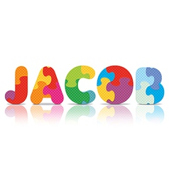 Jacob Written With Alphabet Puzzle