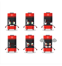 Li Ion Battery With Various Angry Expressions