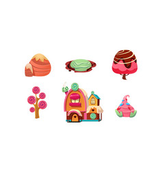 Sweet Candy Land Cute Cartoon Fantasy Elements