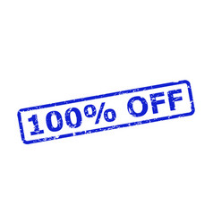 100 Percent Off Stamp With Unclean Texture