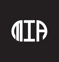 Mia Letter Logo Design On Black Background