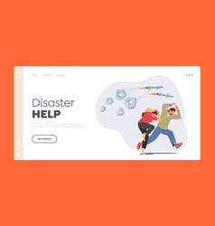 Disaster Help Landing Page Template Refugee