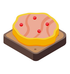 Goose Meat Icon Isometric Duck Food