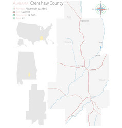 Map Crenshaw County In Alabama