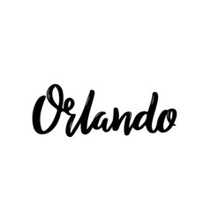 Orlando City Florida Modern Brush Lettering