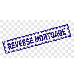 Scratched Reverse Mortgage Rectangle Stamp