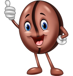 Cartoon Funny Coffee Bean Giving Thumb Up