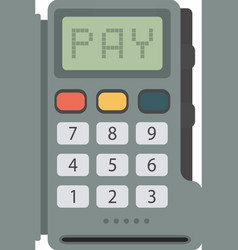 Cash Register Flat Material Design Isolated