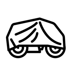 Cover Motorcycle Line Icon