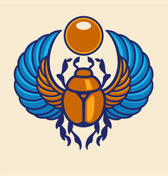 Egyptian Scarab Symbol Logo