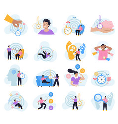 Hypnosis Therapy Icons Set